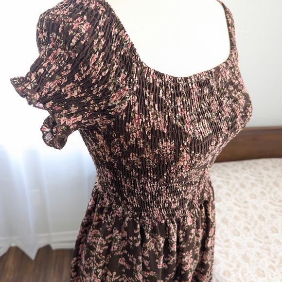 NWOT Off Shoulder Floral Maxi Dress Spring Cottagecore Festival Boho Western XS - Picture 7 of 16